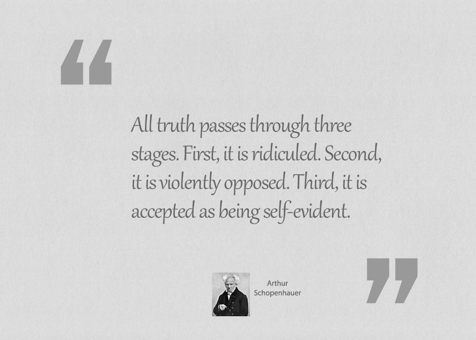 All truth passes through three stages.